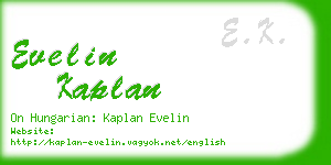 evelin kaplan business card